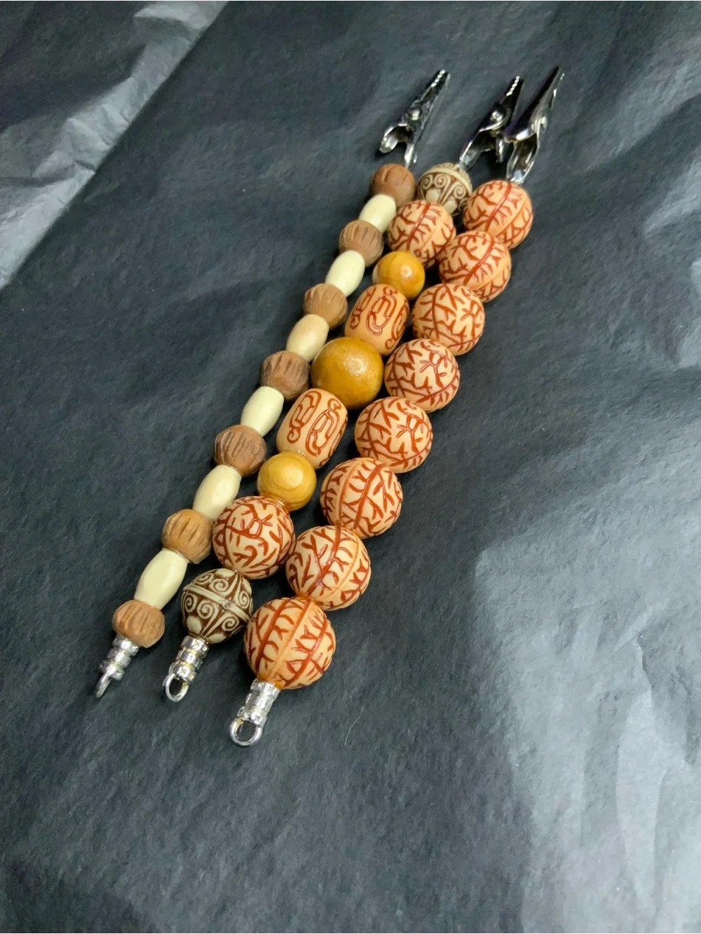 Handmade beaded key